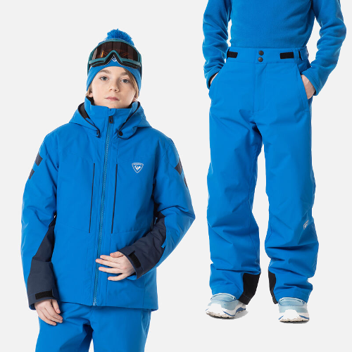 2324 로시놀 아동 스키복 ROSSIGNOL Ski Bicolor JKT+Boy Ski PT - Lazuli Blue
